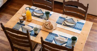petit déjeuner dans le gite
