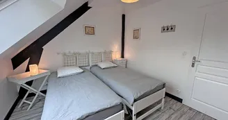 Gîte de la Châtaigneraie à Saint Yrieix La Perche en Haute-Vienne (Nouvelle Aquitaine) - chambre 4 - version lits simples_59