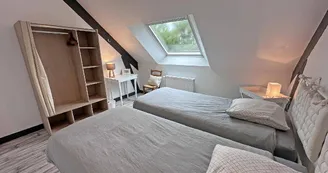 Gîte de la Châtaigneraie à Saint Yrieix La Perche en Haute-Vienne (Nouvelle Aquitaine) - chambre 4 - version lits simples_61